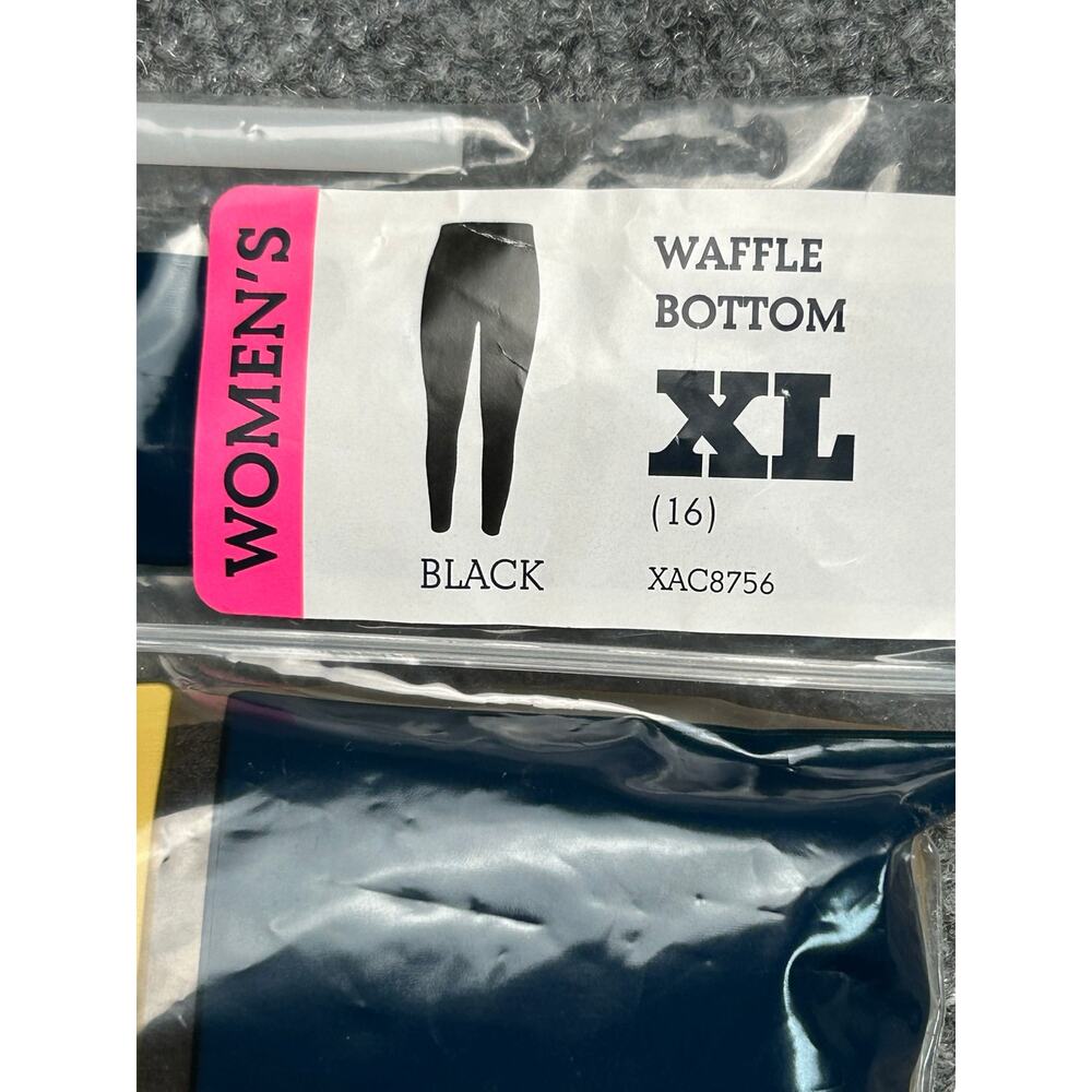 Magellan Outdoors Midweight Waffle Thermal Base Layer Set Women's XL Black NIP - Picture 2 of 3